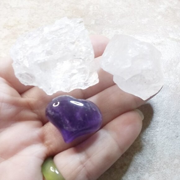 Amethyst Heart + Quartz Collection #4 - Tranquility, Focus & Stress Relief - Picture 5 of 10